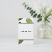 Groene botanische Plant laat elegante afbeelding o Visitekaartje (Staand voorkant)
