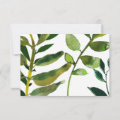 Groene botanische Plant met bladeren RSVP (Achterkant)
