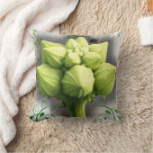 Groene Botanische Pompoen Bloemknop Macro Kunst Ku Kussen (Deken)