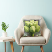 Groene Botanische Pompoen Bloemknop Macro Kunst Ku Kussen (Stoel)