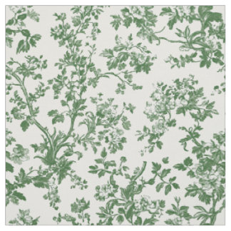 Groene botanische tak patroon stof