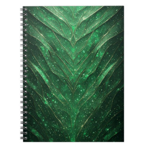Groene botanische textuur voor natuurminnaars notitieboek