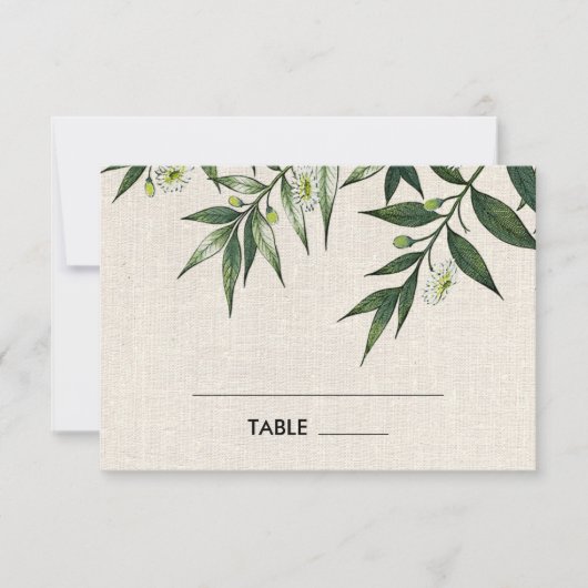 Groene botanische uithuwtafel kaart (Voorkant)