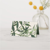 Groene botanische uithuwtafel plaatskaartje (Achterkant)