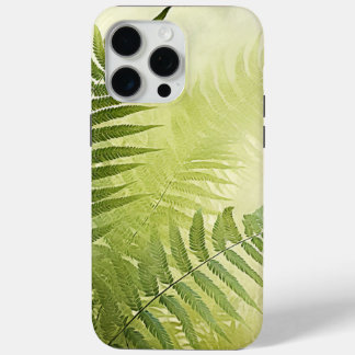 Groene botanische varen verlaat iPhone- of iPad-ho iPhone 15 Pro Max Hoesje