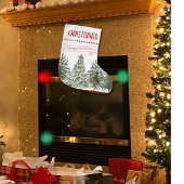 Groene Botanische Vrolijk Kerstfeest Gepersonalise Grote Kerstsok