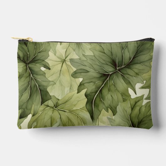 Groene Botanische Waterverf Bladeren  Etui (Voorkant)