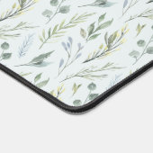 Groene botanische Waterverf bloemen Bureaumat (Hoek)