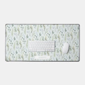 Groene botanische Waterverf bloemen Bureaumat (Keyboard & Muis)