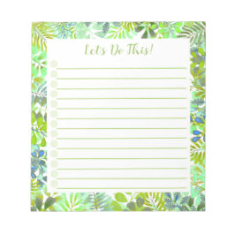 Groene Botanische Waterverf laat te doen lijst Notitieblok