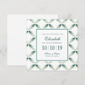 Groene Botanische Waterverf Patroon - Bruidsmeisje Kaart (Voorkant / Achterkant)
