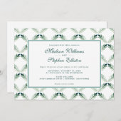 Groene Botanische Waterverf Patroon - Bruiloft Kaart (Voorkant / Achterkant)