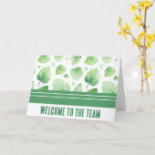 Groene Botanische Welkom bij het Team Nieuwe Medew Kaart (Gele Bloem)