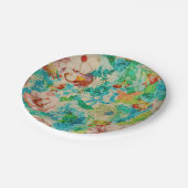  groene botanische zomertuin Rozen bloemen Papieren Bordje (Gekanteld)