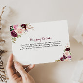 Groene Bourgogne bruiloft Details Behuizing Kaart