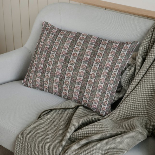 Groene Bourgogne Streep  Bloemen Engeland Accent Kussen (Creator heeft geüpload)