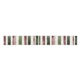 Groene Bourgogne Stripes Kerstmis Grosgrain Lint