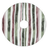 Groene Bourgogne Stripes Kerstmis Kerstboom Rok (Voorkant)