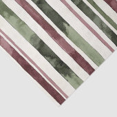 Groene Bourgogne Stripes Kerstmis Tissuepapier (Detail)