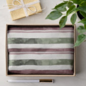 Groene Bourgogne Stripes Kerstmis Tissuepapier (Geschenk)