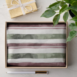 Groene Bourgogne Stripes Kerstmis Tissuepapier