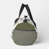 Groene Bourgondië Wilde Bloem Monogram Naam Plunjezak (Rechts)