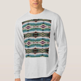 Groene Bourgondische Waterverf Southwest Look Moza T-shirt