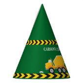 Groene Bouw Voertuig Custom Jongens Verjaardag Feesthoedjes (Links)