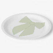 Groene Bow Coquette Papieren Bordje (Gekanteld)