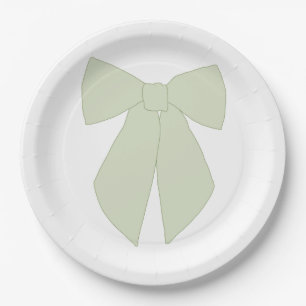 Groene Bow Coquette Papieren Bordje