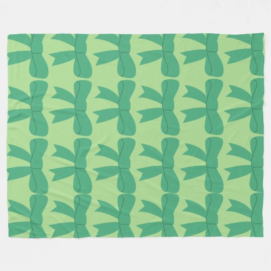 Groene Bow Fleece Deken (Voorkant (Horizontaal))