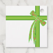 Groene Bow, kerstnaamlabels Bedankjes Labels (Achterkant)