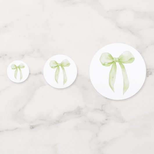 Groene Bow Tafel Confetti (Achterkanten)