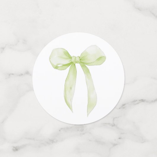 Groene Bow Tafel Confetti (Kleine voorkant)