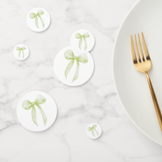 Groene Bow Tafel Confetti (Groep)