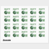 Groene Bowling Ball Party over Sticker (Vel)