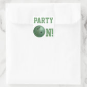 Groene Bowling Ball Party over Sticker (Tas)