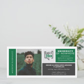 Groene boxen en fotobrede Afstuderen (Staand voorkant)