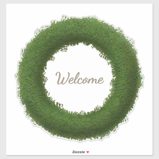 Groene Boxwood met aangepaste naam of tekst Sticker (Vel)