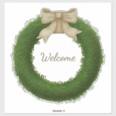 Groene Boxwood met Bak - Aangepaste naam of tekst Sticker (Vel)