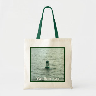 Groene boy Channel Marker op maat Tote Bag