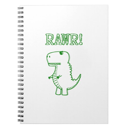 Groene Boze T Rex Dino Notitieboek (Voorkant)