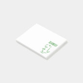 Groene Boze T Rex Dino Post-it® Notes (Schuin)