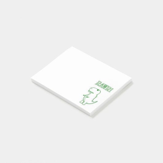 Groene Boze T Rex Dino Post-it® Notes (Schuin)