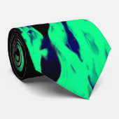 Groene brand - Grünes Feuer - Flamme Flame Flames Stropdas (Opgerold)