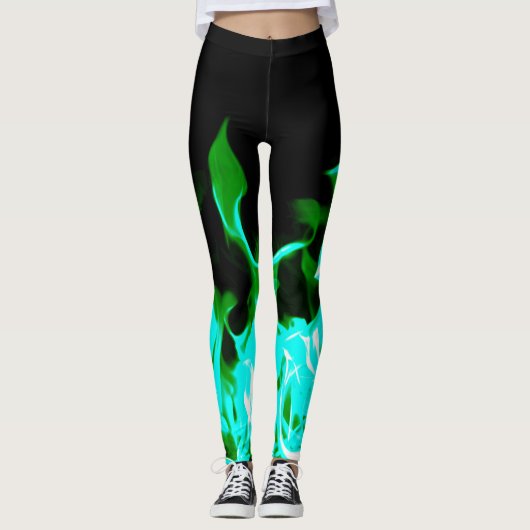 Groene brandweer leggings (Voorkant)