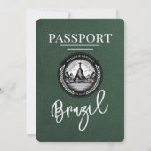 Groene Braziliaanse paspoort trouwkaart Kaart (Achterkant)