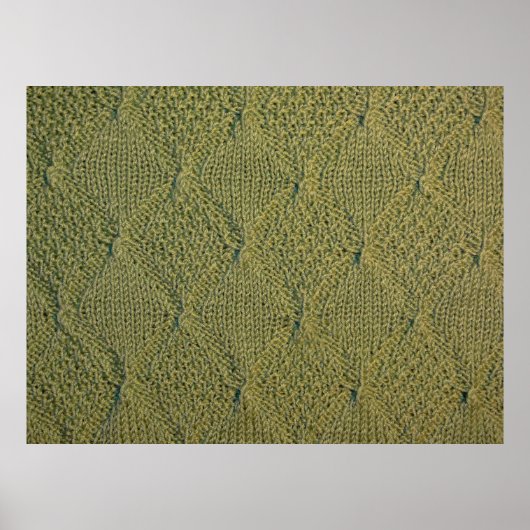 groene breiwerk, gebreide textuur, groen weefsel poster (Voorkant)