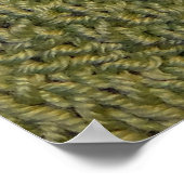 groene breiwerk, gebreide textuur, groen weefsel poster (Hoek)