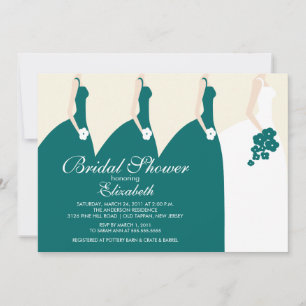 Groene Bridesmaids Bridal Shower Uitnodiging